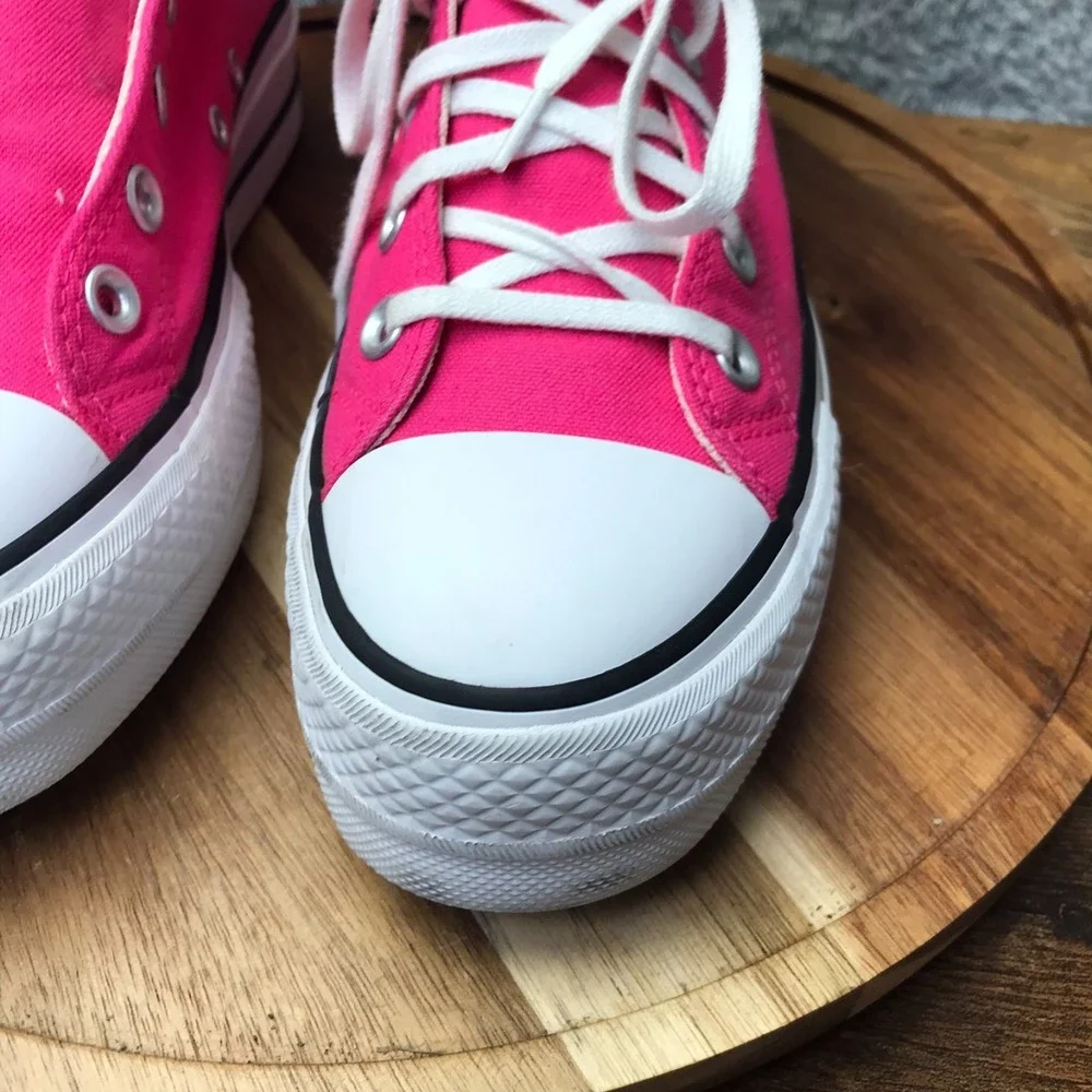 Converse Chuck Taylor All Star Lift Platform Hi Top Sneakers Womens 7.5 Hot Pink